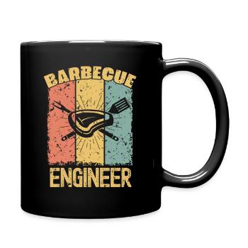 Ingénieur barbecue rétro - Mug uni - noir - Droite