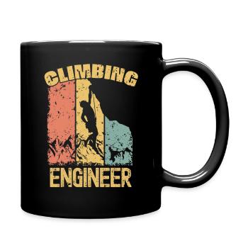 Ingénieur grimpeur rétro - Mug uni - noir - Droite