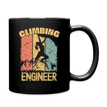 Ingénieur grimpeur rétro - Mug uni - noir - Droite
