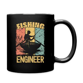 Ingénieur pêche rétro - Mug uni - noir - Droite