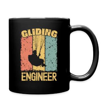 Paragliding Engineer retro - Full Colour Mug - black - Right
