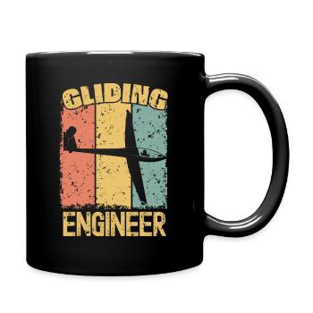 Ingénieur de vol à voile rétro - Mug uni - noir - Droite