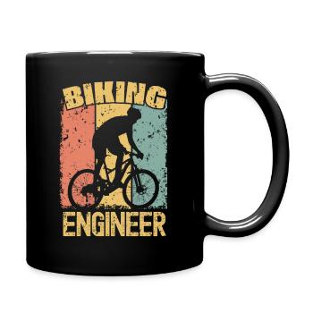 Biking Engineer retro - Full Colour Mug - black - Right