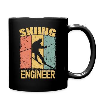 Ingénieur ski rétro - Mug uni - noir - Droite