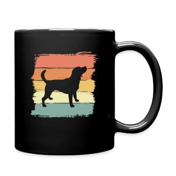 Beagle retro - Full Colour Mug - black - Right