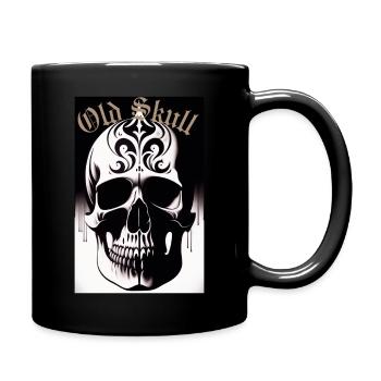 Old Skull 1 - Tasse einfarbig - Schwarz - Rechts