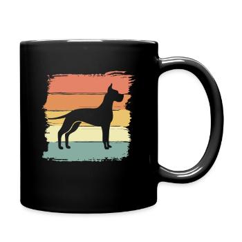 Great-dane retro - Full Colour Mug - black - Right