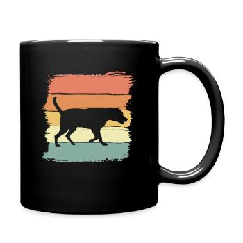 Labrador Retro - Tasse einfarbig - Schwarz - Rechts