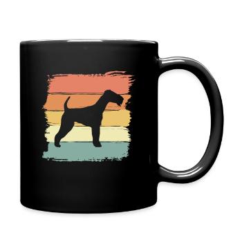 Schnauzer retro - Tasse einfarbig - Schwarz - Rechts
