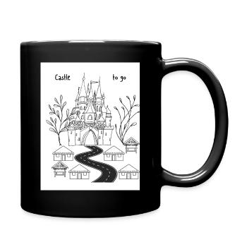 Castle to go - Tasse einfarbig - Schwarz - Rechts