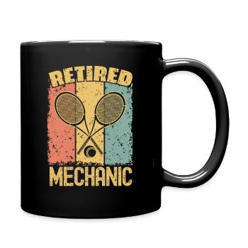 Tennis retired mechanic - Full Colour Mug - black - Right