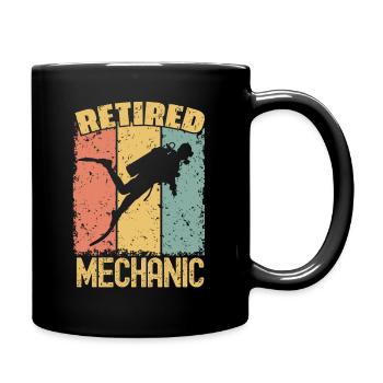 Taucher im Ruhestand - Tasse einfarbig - Schwarz - Rechts