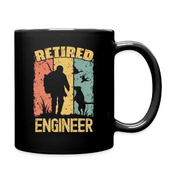 Hunting retired engineer - Full Colour Mug - black - Right