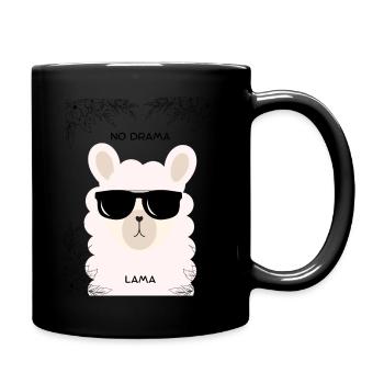 No Drama Lama - Tasse einfarbig - Schwarz - Rechts