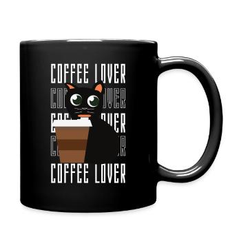 Kaffeeliebhaber Kaffeegeschenke - Tasse einfarbig - Schwarz - Rechts