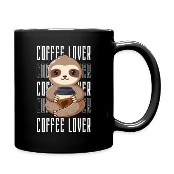 Kaffeeliebhaber Kaffeegeschenke - Tasse einfarbig - Schwarz - Rechts