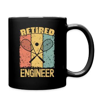Squash retired engineer - Full Colour Mug - black - Right