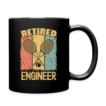 Tennis retired engineer - Full Colour Mug - black - Right