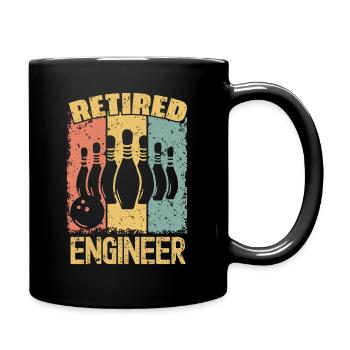 Bowling retired engineer - Full Colour Mug - black - Right