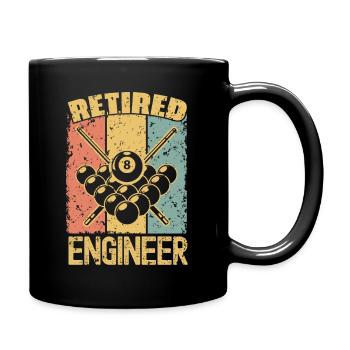 Billiard retired engineer - Full Colour Mug - black - Right