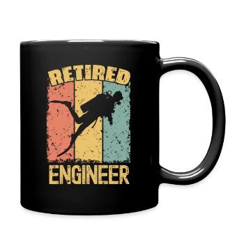Diving retired engineer - Full Colour Mug - black - Right