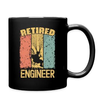 Paramotoring retired engineer - Full Colour Mug - black - Right