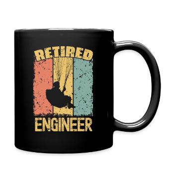 Paragliding retired engineer - Full Colour Mug - black - Right
