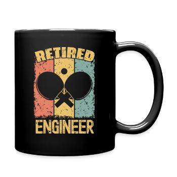 Table-tennis retired engineer - Full Colour Mug - black - Right