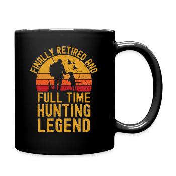 Retired and Hunting Legend - Full Colour Mug - black - Right