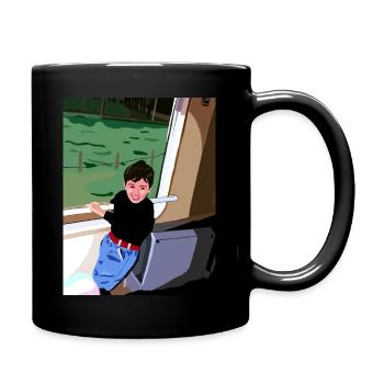 Happiness. - Tasse einfarbig - Schwarz - Rechts