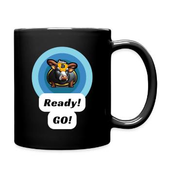 Bull ready go! , cryptos tshirt - Full Colour Mug - black - Right