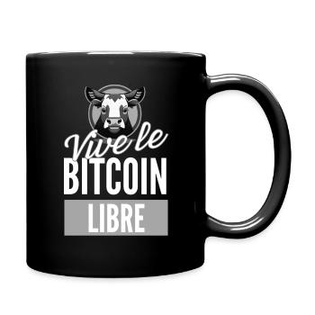 Vive le bitcoin libre tshirt cryptos - Mug uni - noir - Droite