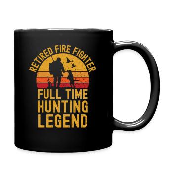 Légende de la chasse aux pompiers à la retraite - Mug uni - noir - Droite