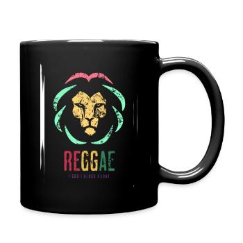 Reggae le Lion - Mug uni - noir - Droite