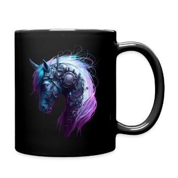 Licorne cyborg - Mug uni - noir - Droite