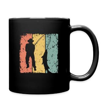 Pêche rétro - Mug uni - noir - Droite