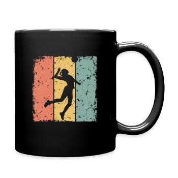 Women Volleyball retro - Full Colour Mug - black - Right