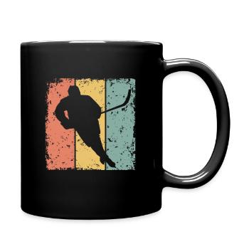 Rétro hockey sur glace - Mug uni - noir - Droite