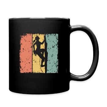 Femmes Escalade rétro - Mug uni - noir - Droite