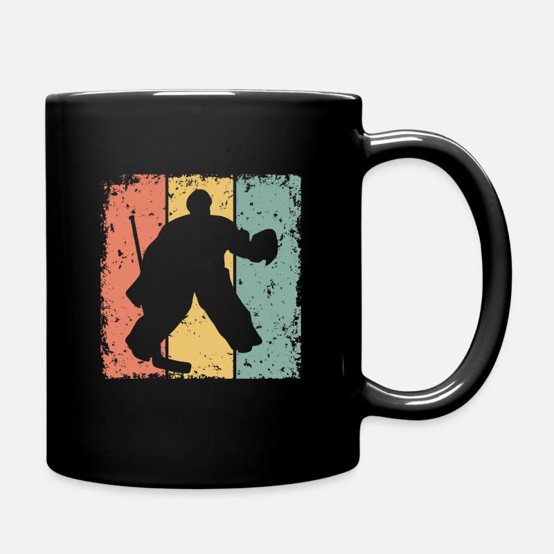 Eishockey Torwart retro - Tasse einfarbig - Schwarz