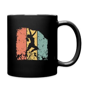 Femmes Escalade rétro - Mug uni - noir - Droite