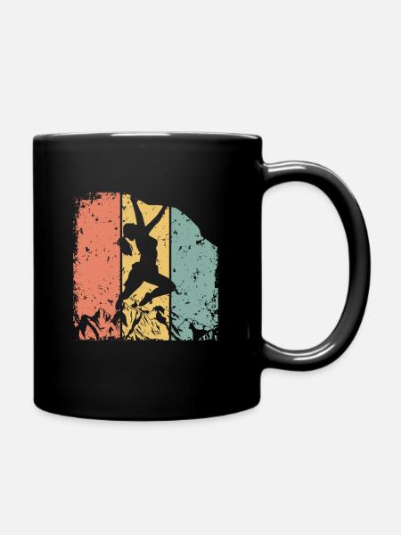 Femmes Escalade rétro - Mug uni - noir