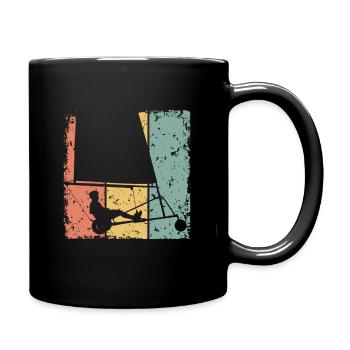 Sand-Yachting Retro - Tasse einfarbig - Schwarz - Rechts