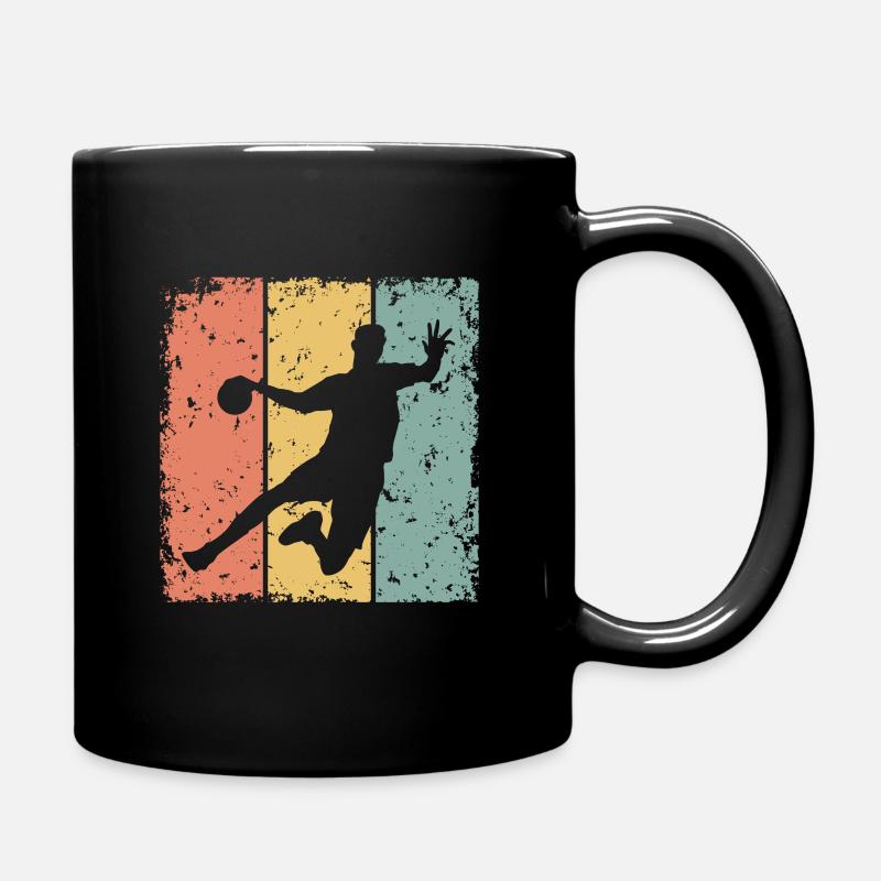 Handball retro - Tasse einfarbig - Schwarz