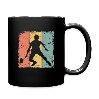 Badminton rétro - Mug uni - noir - Droite