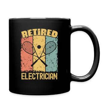 Squash pensionierter Elektriker - Tasse einfarbig - Schwarz - Rechts