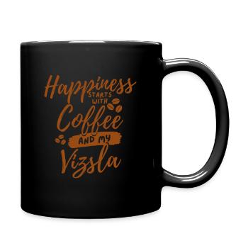 Amateur de café Vizsla - Mug uni - noir - Droite