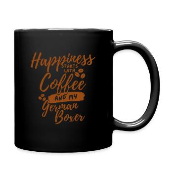 Kaffee Deutsch-Boxer-Liebhaber - Tasse einfarbig - Schwarz - Rechts