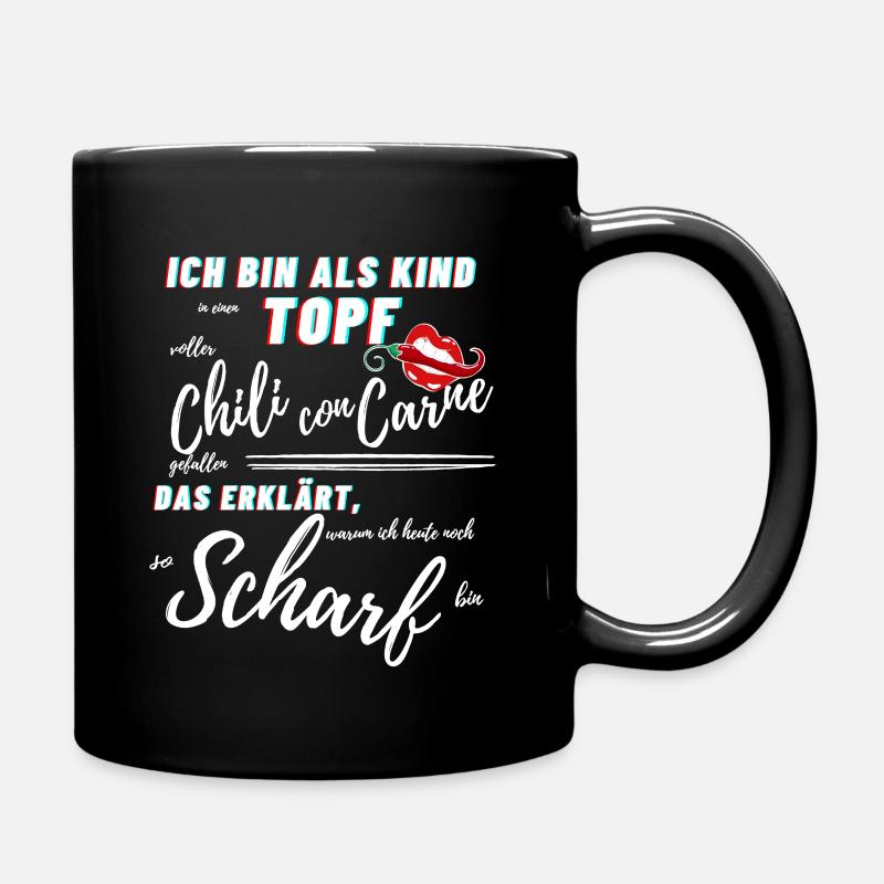 Carneweiß - Tasse einfarbig - Schwarz