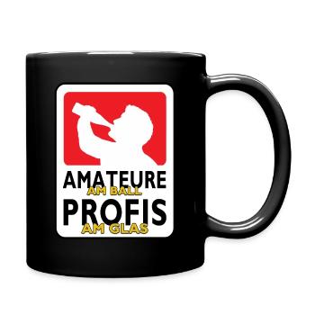 PROFIS am Glas / Kreisliga und Kreisklasse - Tasse einfarbig - Schwarz - Rechts